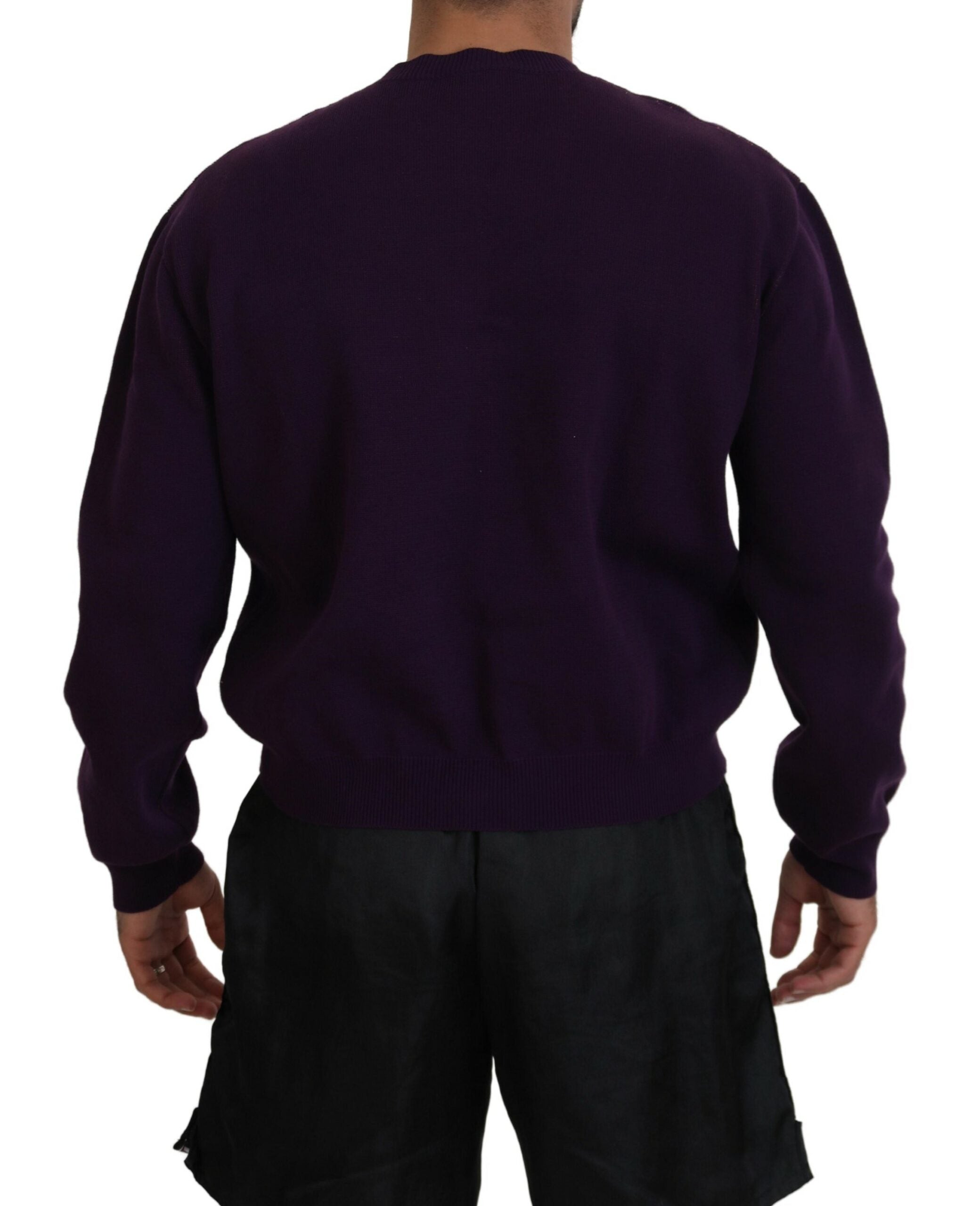 Pull homme Dsquared² en coton violet imprimé