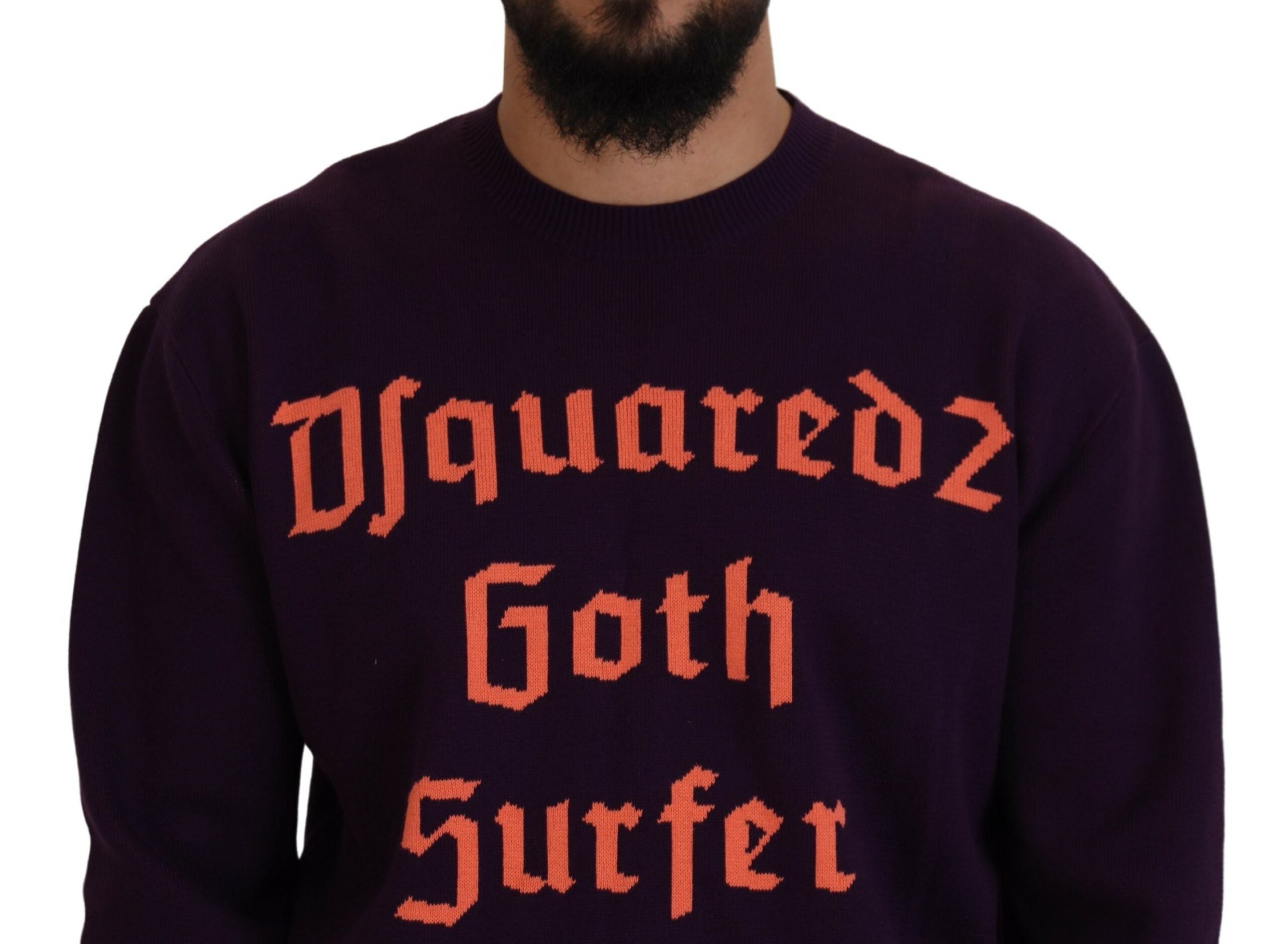 Pull homme Dsquared² en coton violet imprimé