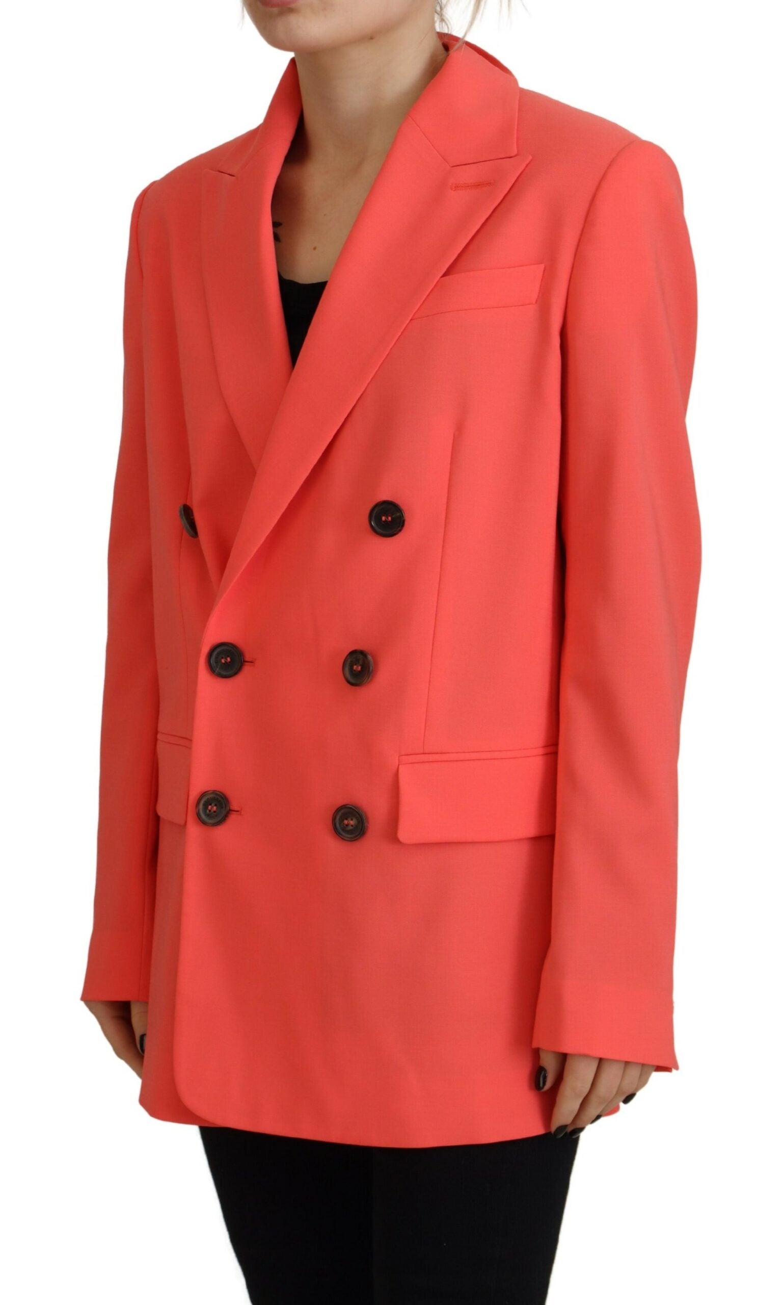 Dsquared² Veste de blazer croisée rose