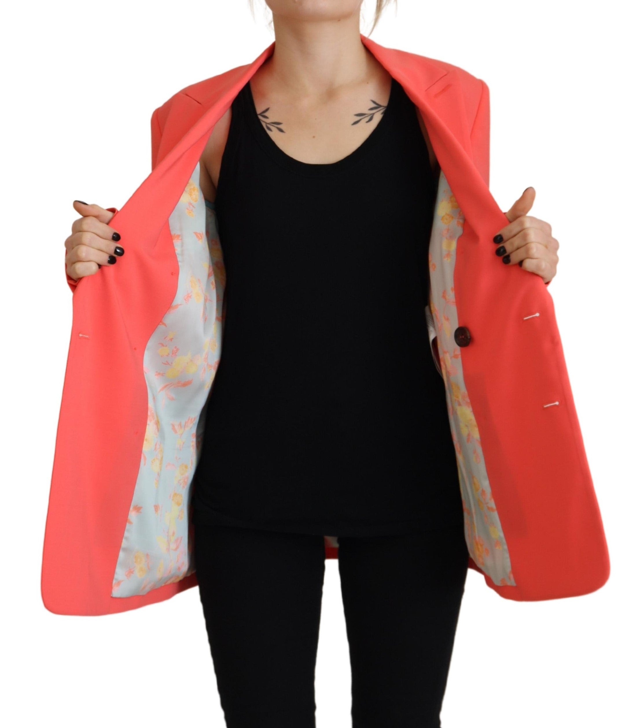Dsquared² Veste de blazer croisée rose
