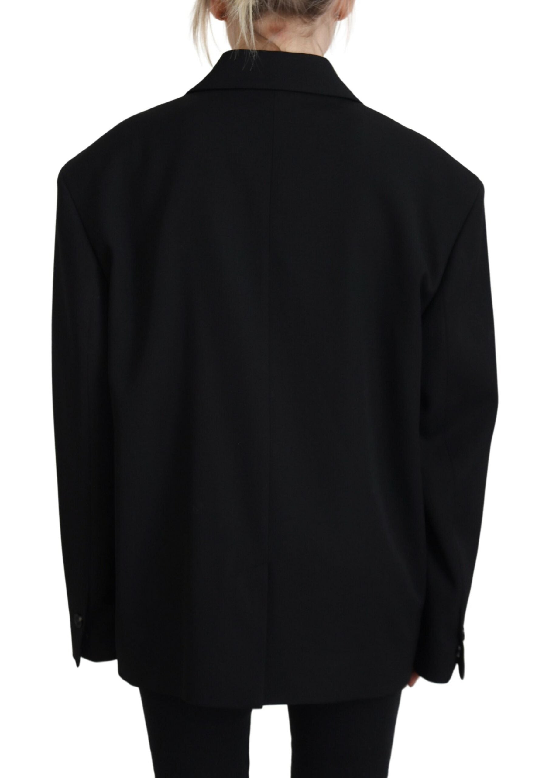 Schwarzer Doppelreiher-Blazer aus Wolle von DSQUARED2