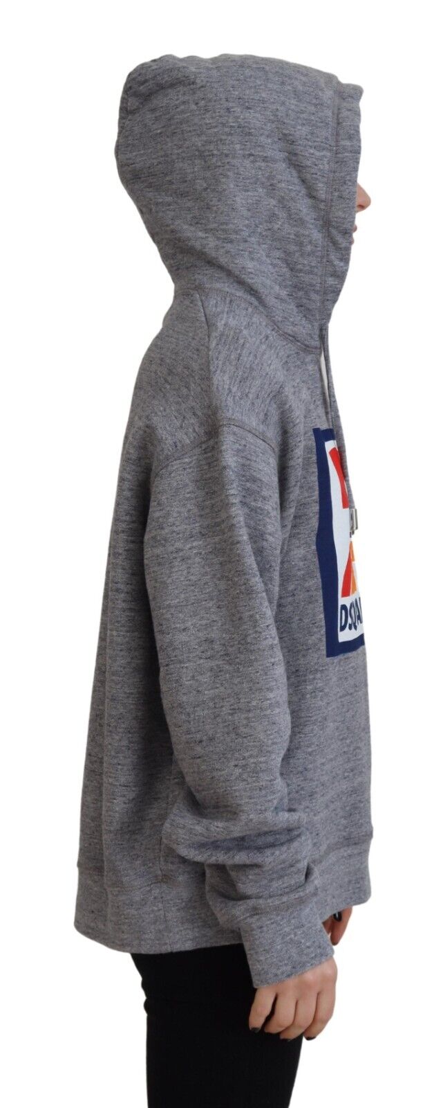 Grauer Baumwoll-Hoodie mit DSQUARED2 Logo-Print