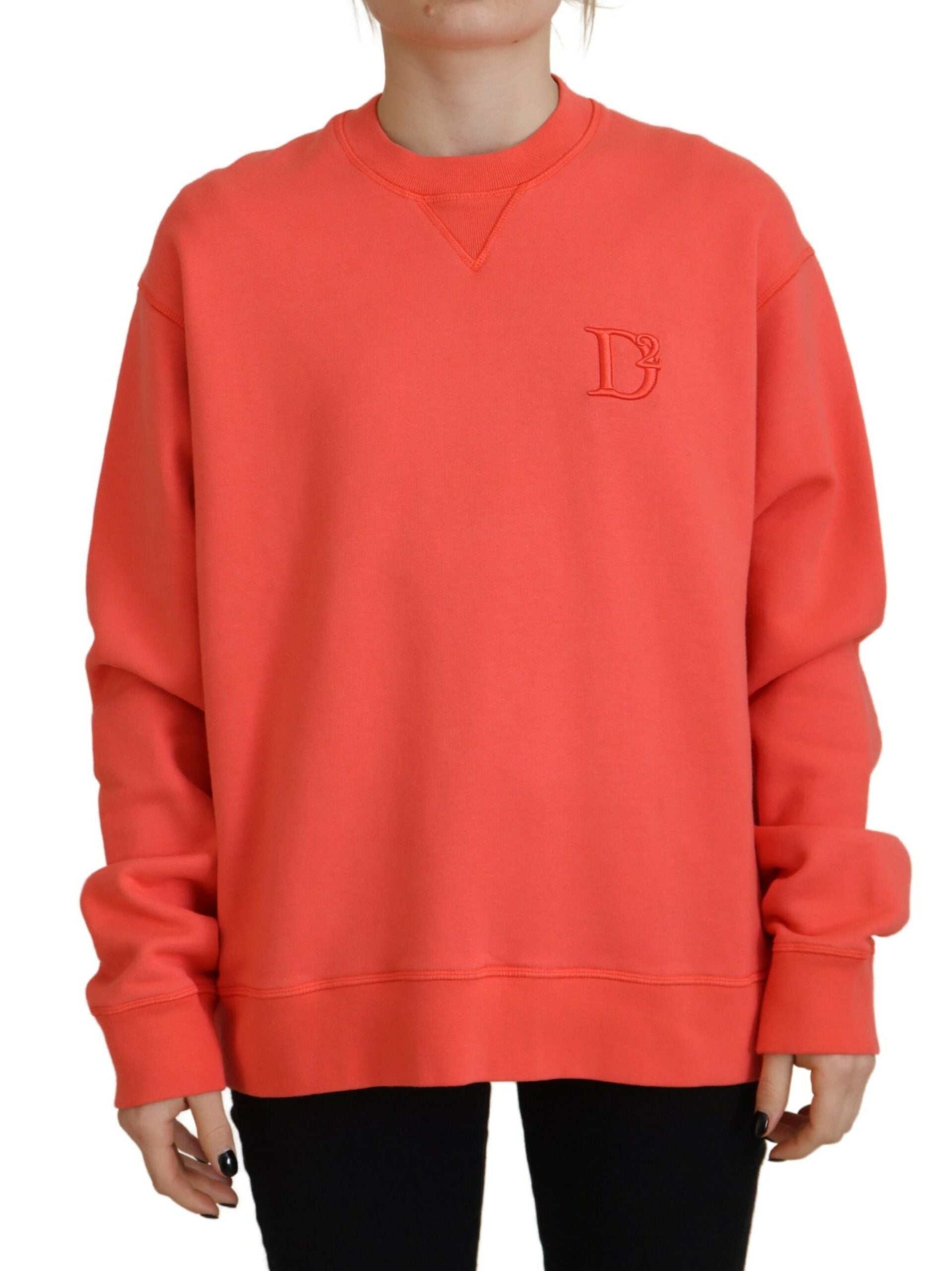 Pull à manches longues pour femme avec logo rose brodé