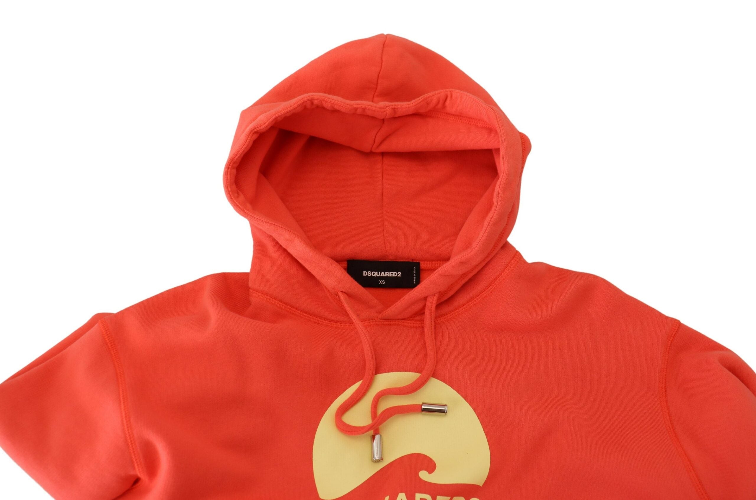 Sweat à capuche en coton rose imprimé logo