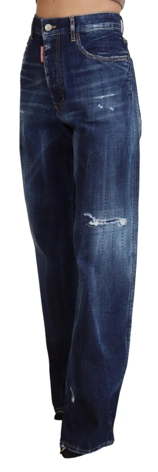 Jean droit taille haute bleu San Diego