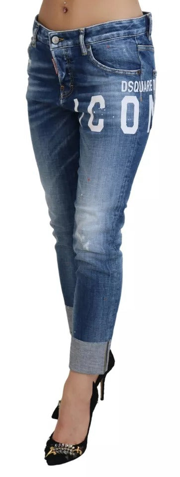 Jean court taille basse Blue Icon Cool Girl