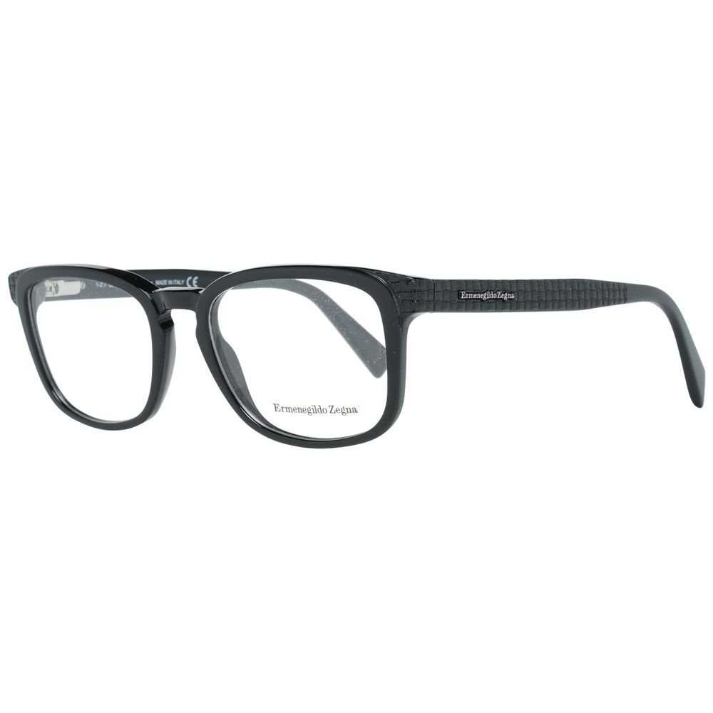 Schwarze, rechteckige Kunststoffbrille mit Vollrandfassung