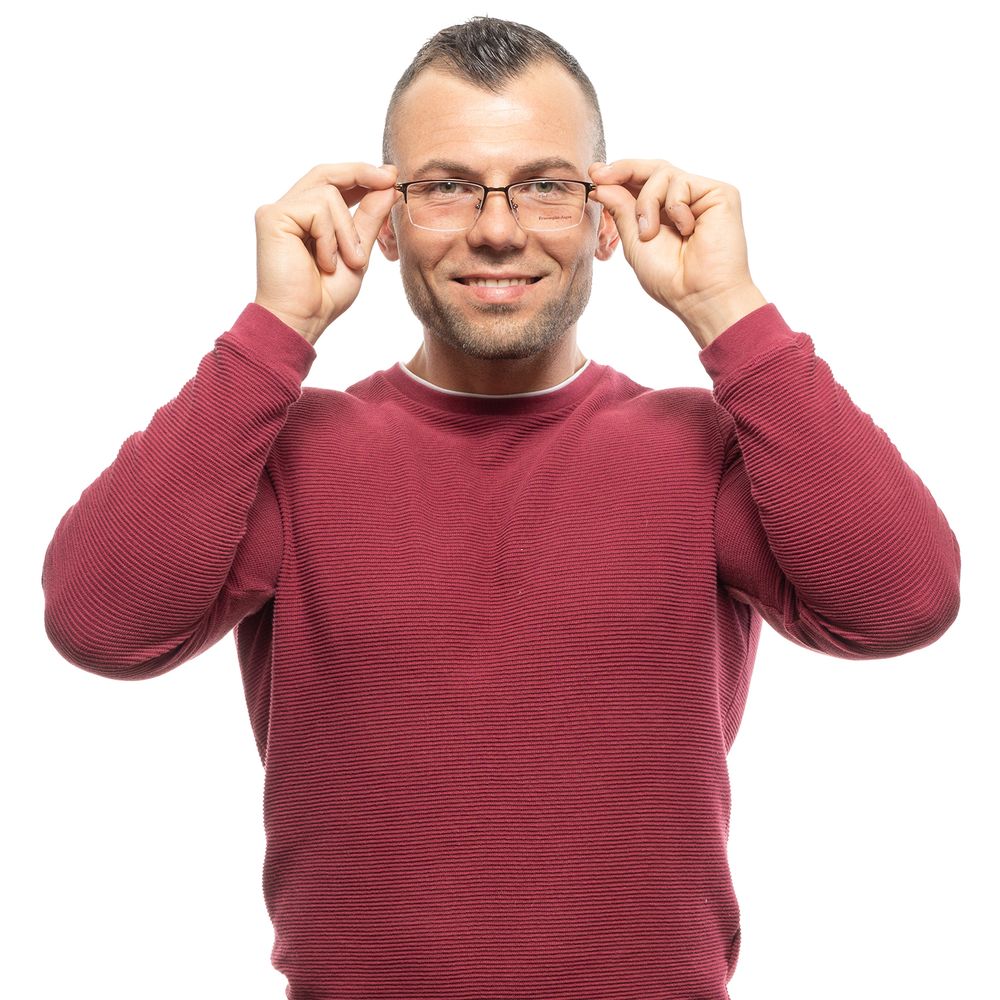 Bronze Synthetic Half-Rim Glasses Frames