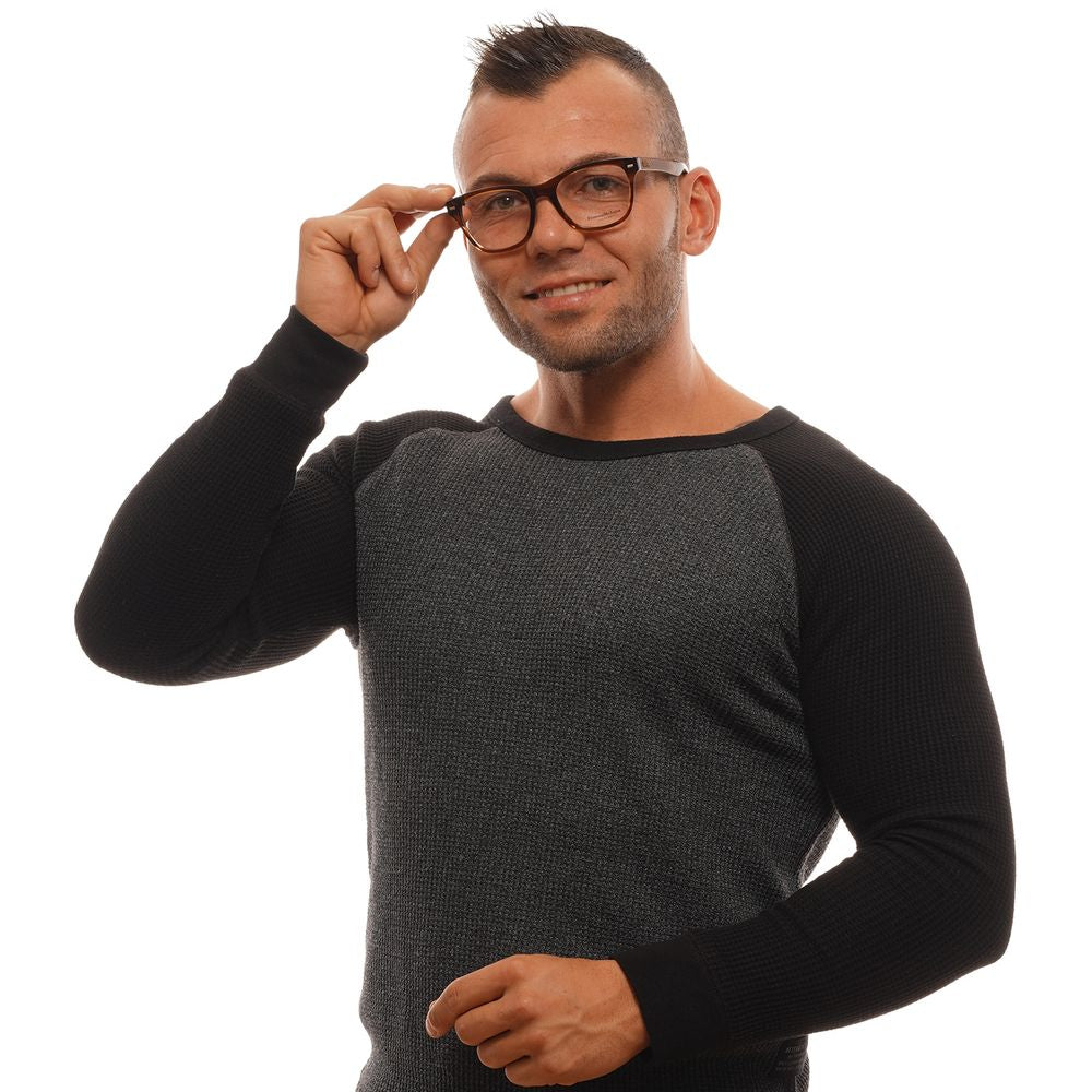 Braune synthetische Vollrandbrille mit Federscharnier von Ermenegildo Zegna