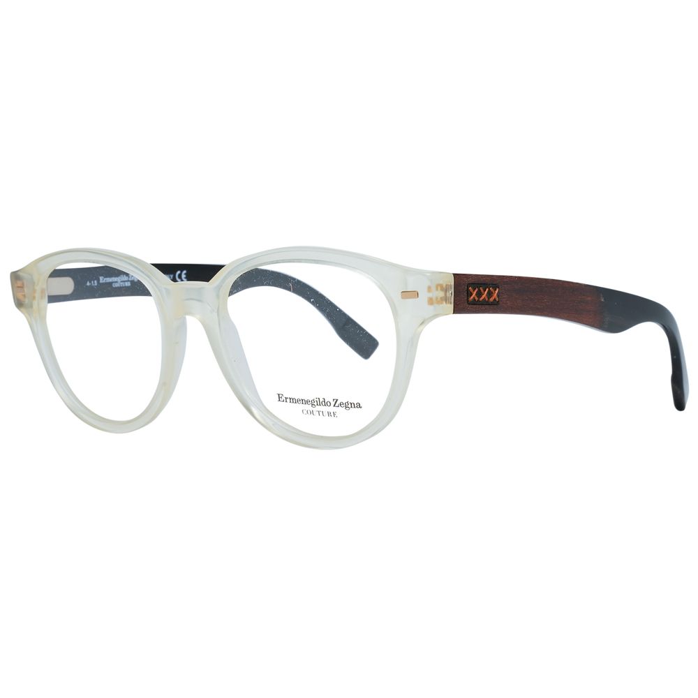 Transparent Synthetic Round Glasses with Full-Rim Frame
