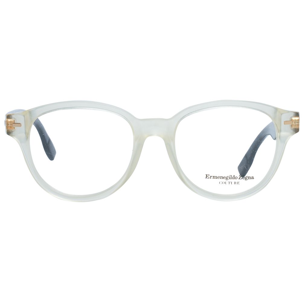 Transparent Synthetic Round Glasses with Full-Rim Frame