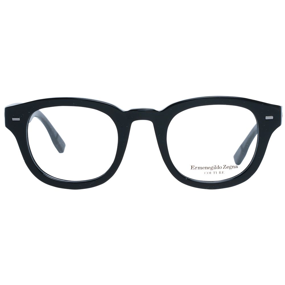 Schwarze runde Brille aus Kunststoff mit Vollrandfassung