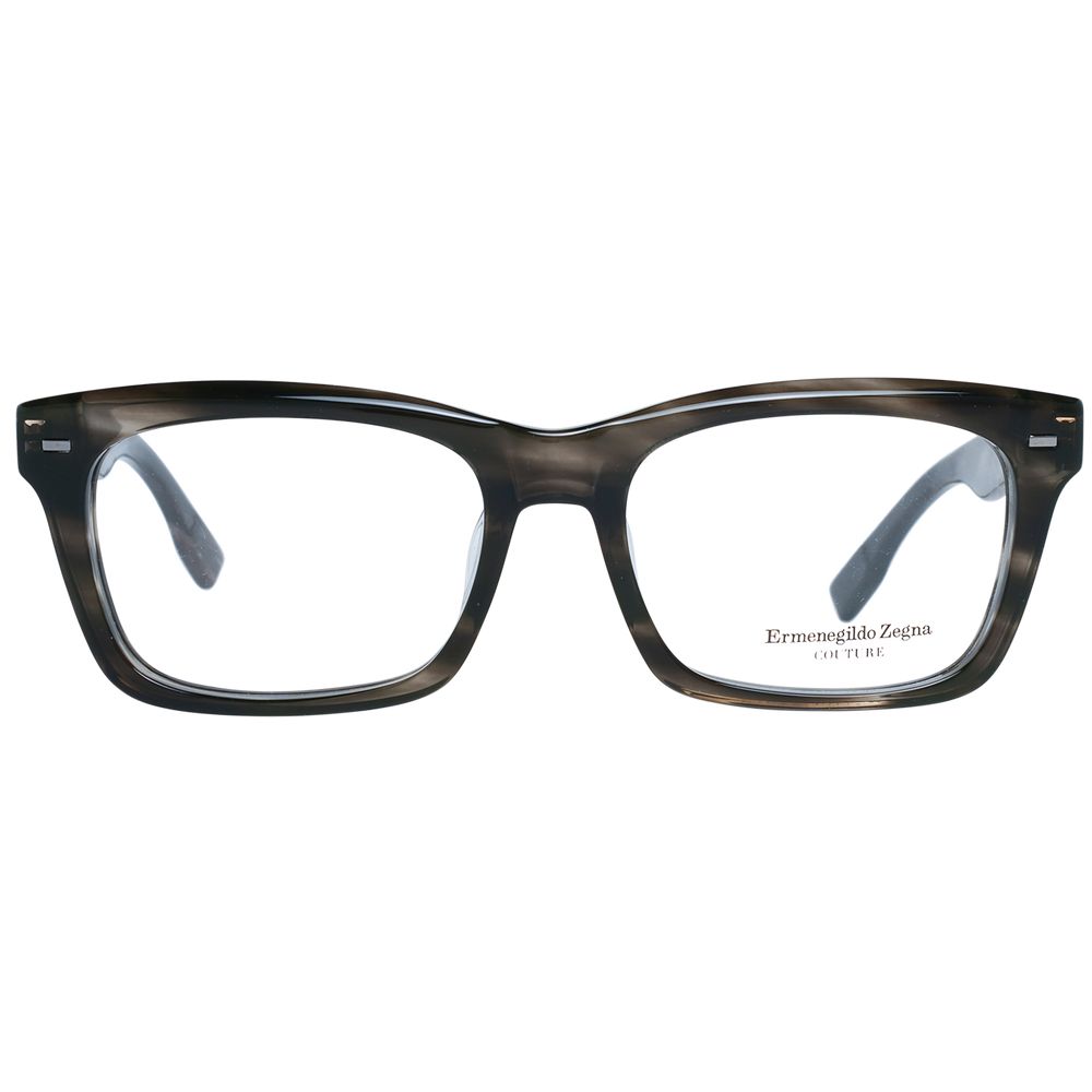 Grey Full-Rim Glasses with Synthetic Wood & Horn Frame
