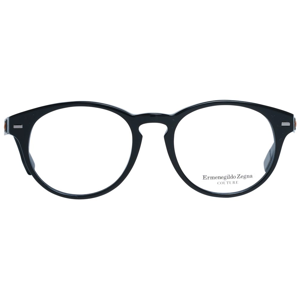 Schwarze, runde Vollrandbrille aus Kunststoff