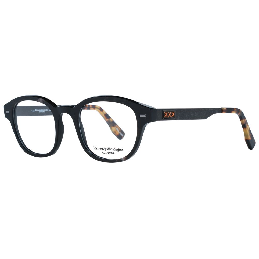 Brown Leather Round Glasses Frames