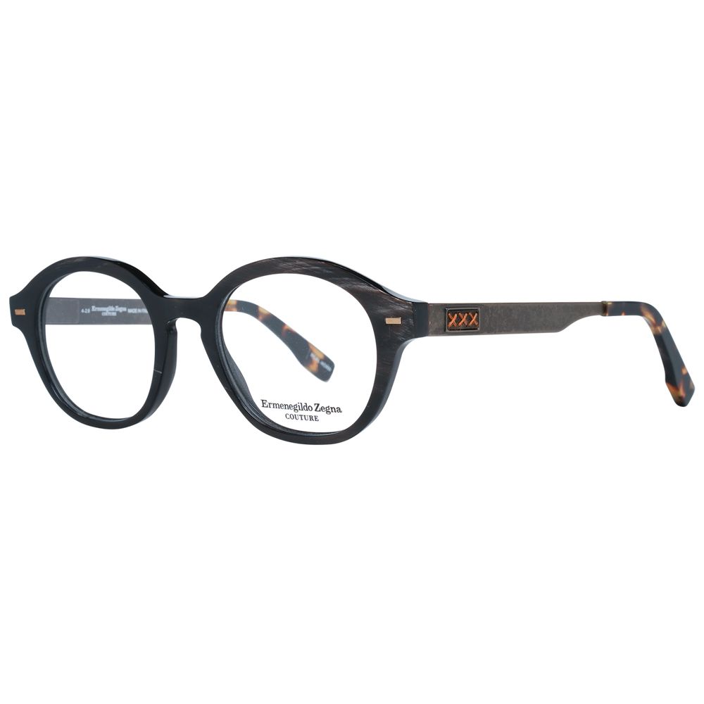 Brown Synthetic Horn Full-Rim Round Glasses Frames for Men
