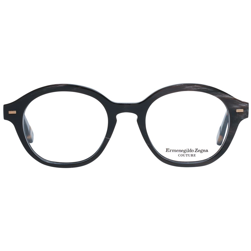 Brown Synthetic Horn Full-Rim Round Glasses Frames for Men