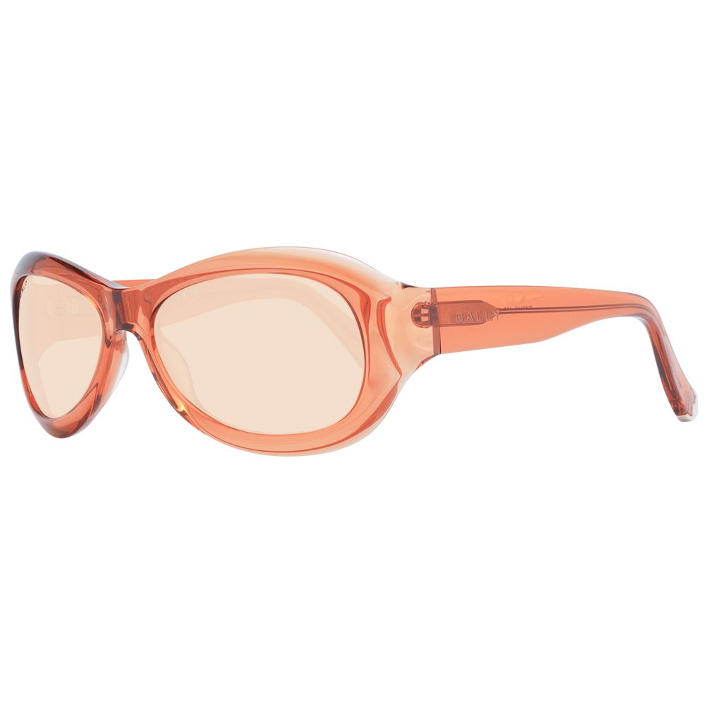 Brown Synthetic Sunglasses with Mirrored Orange Lenses