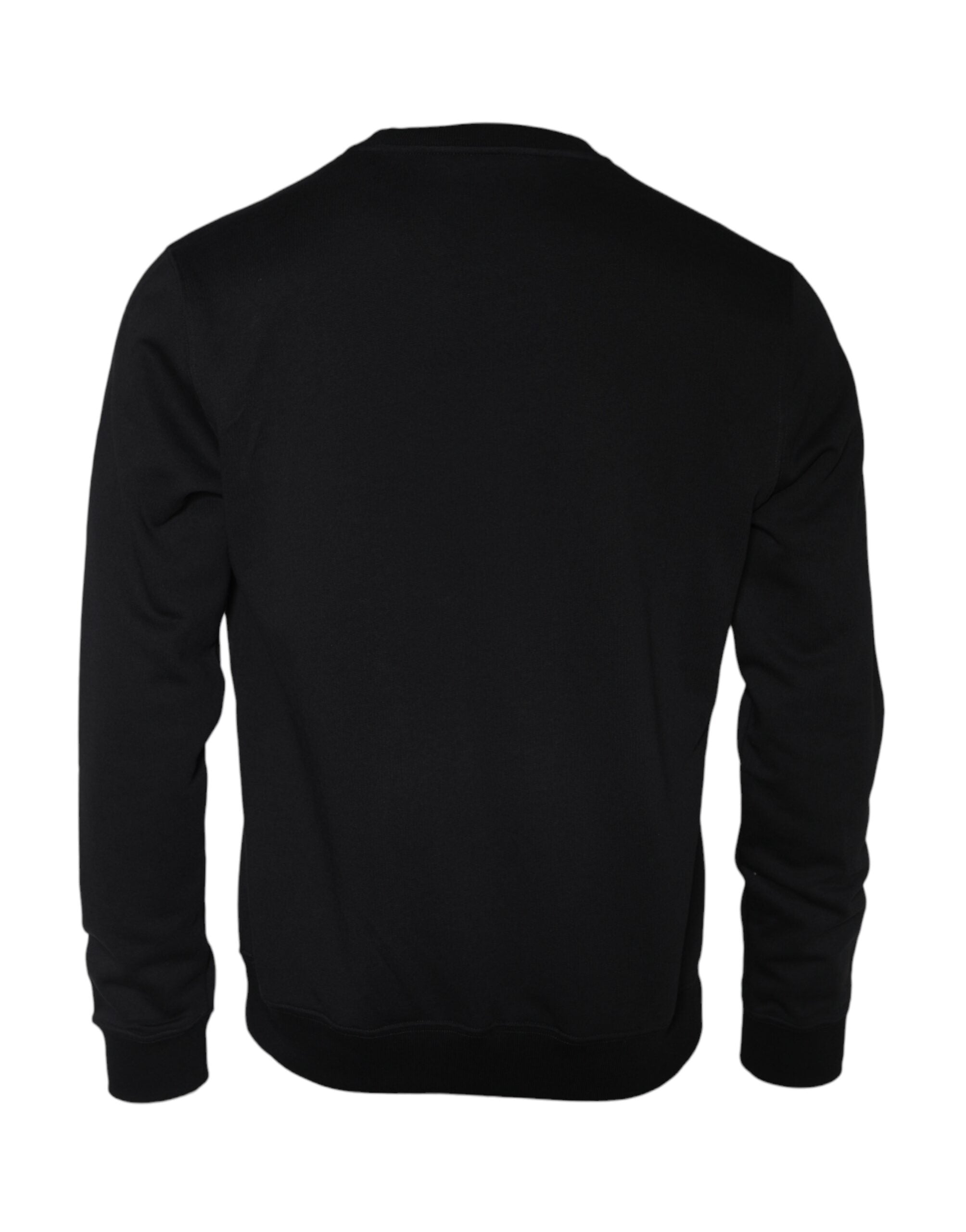 Schwarzes Baumwoll-Rundhals-Sweatshirt mit Versace Medusa-Motiv