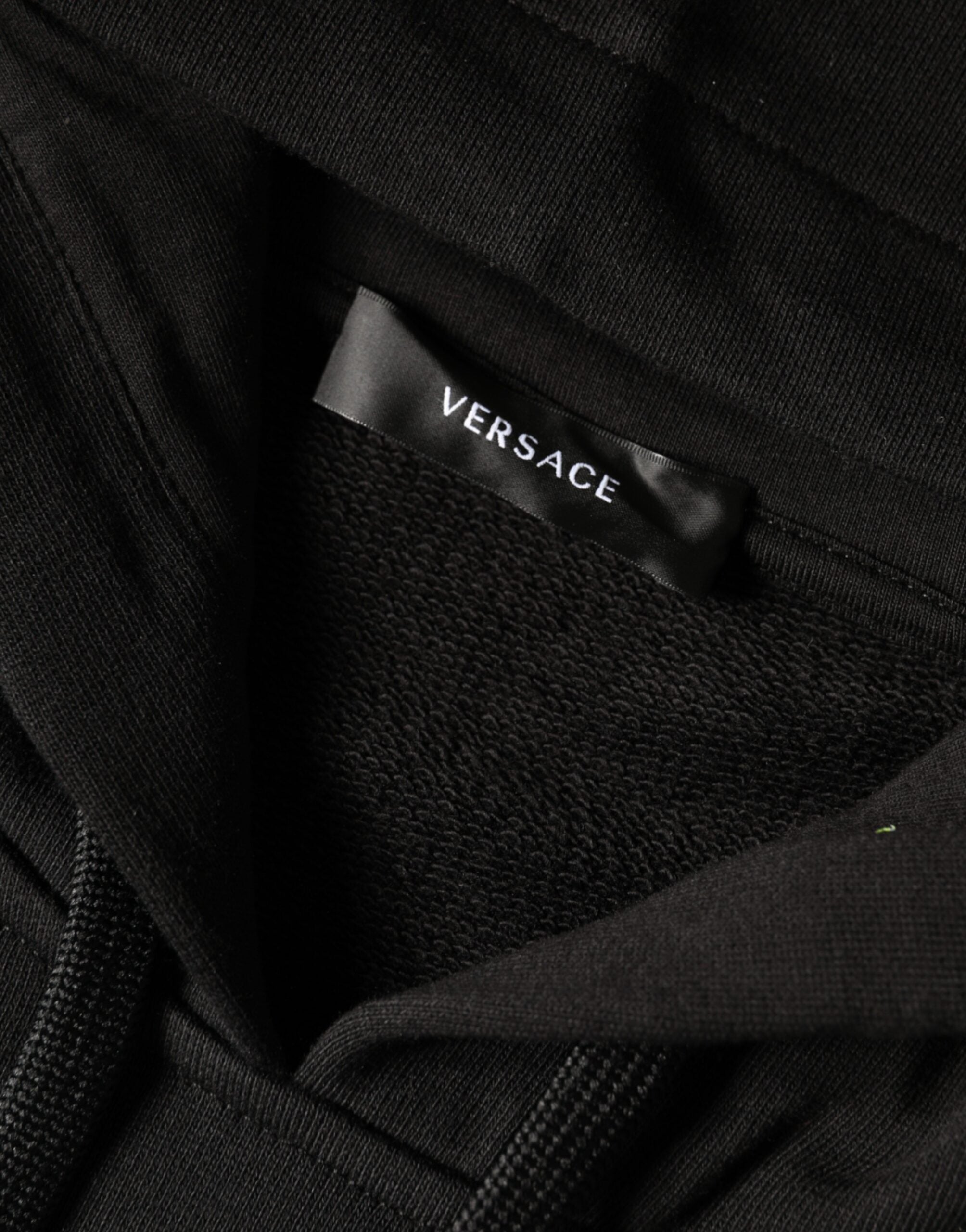 Sweat à capuche en coton imprimé Méduse noire