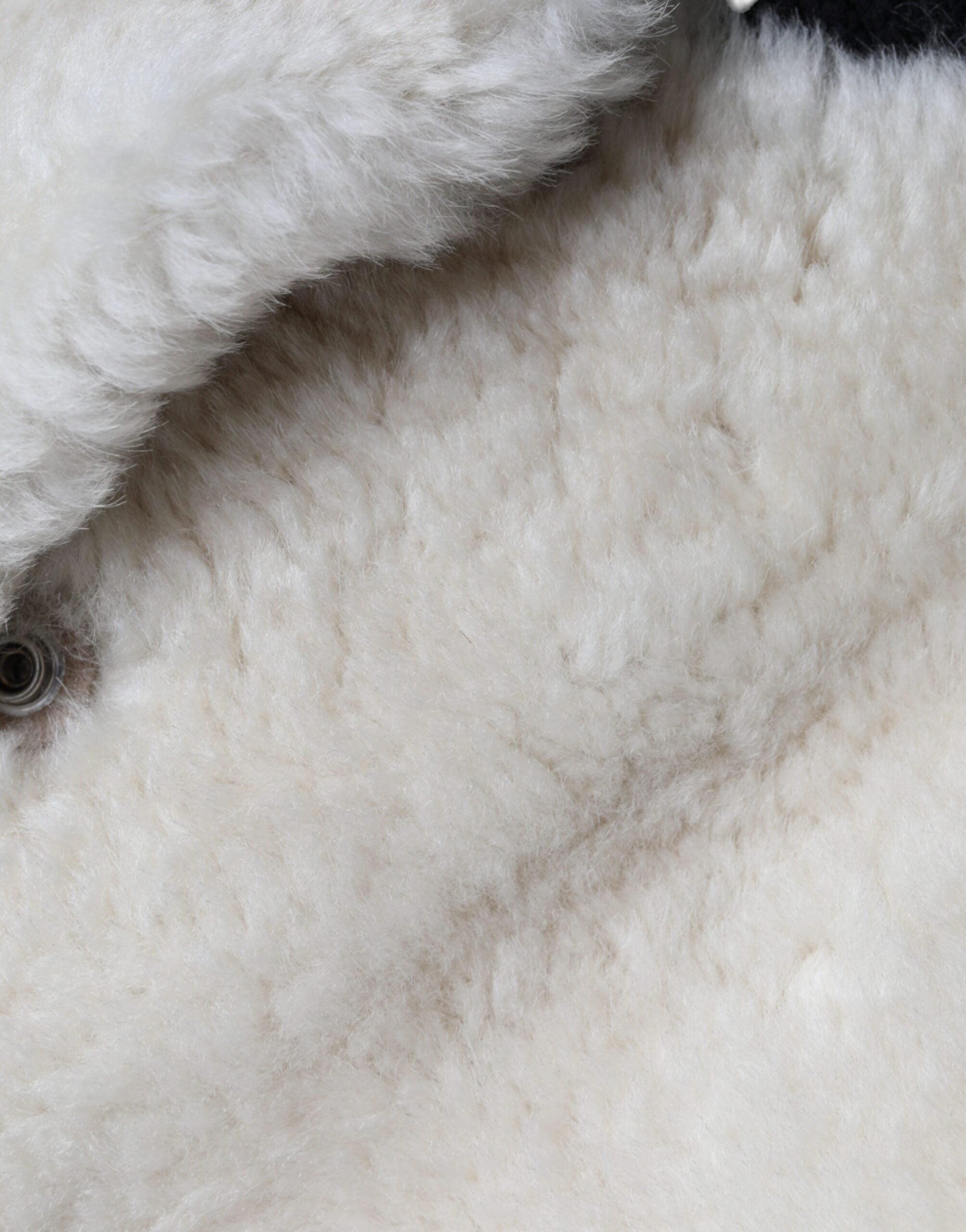 Weiße Leder-Shearling-Weste Jacke BURBERRY WARRENFORD