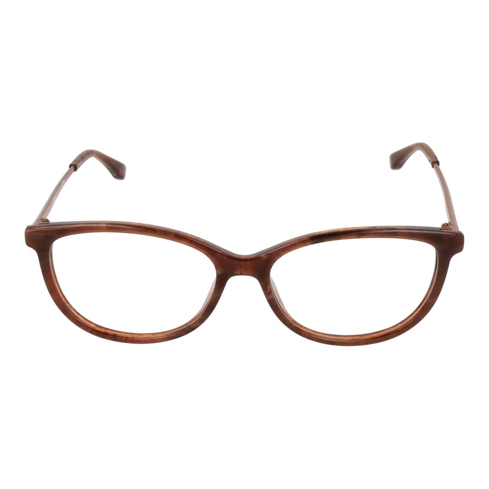 Braune synthetische Vollrandbrille für Damen