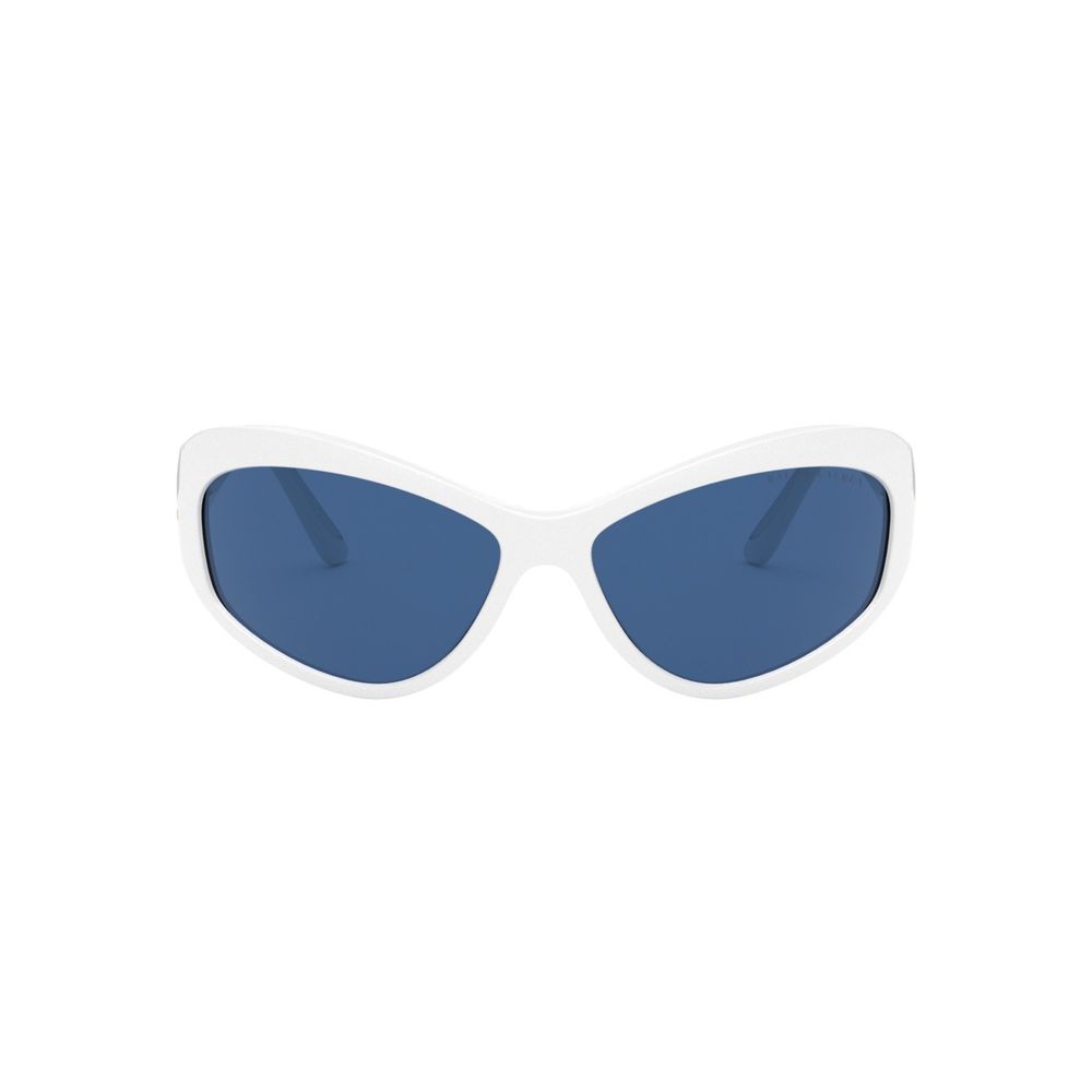 White Synthetic Sunglasses with Blue Lenses by Ralph Lauren