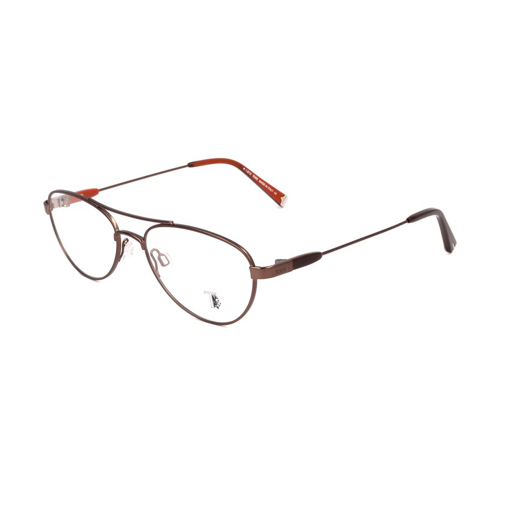 Matte Brown Metal Synthetic Glasses Frames