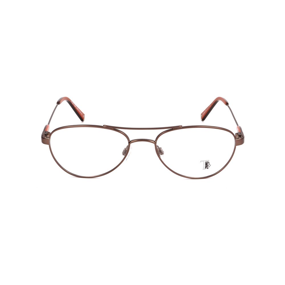 Matte Brown Metal Synthetic Glasses Frames