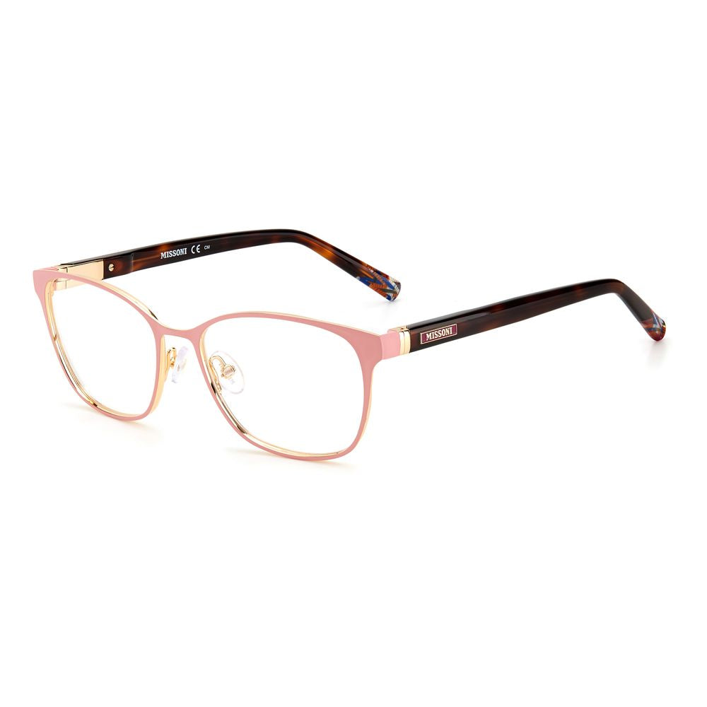 Goldene Synthetikbrille mit nacktem Finish und zweifarbiger Fassung
