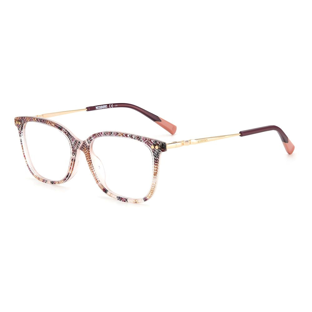 Rosa Synthetik-Brille mit Kirschmusterrahmen