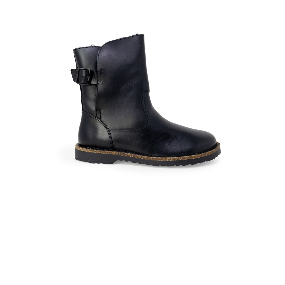 Schwarze Stiefeletten aus Leder mit Shearling-Futter von Birkenstock