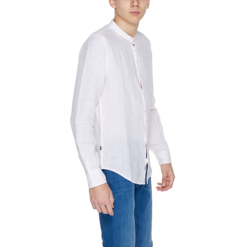 Multicolor Cotton Shirt with Mandarin Collar