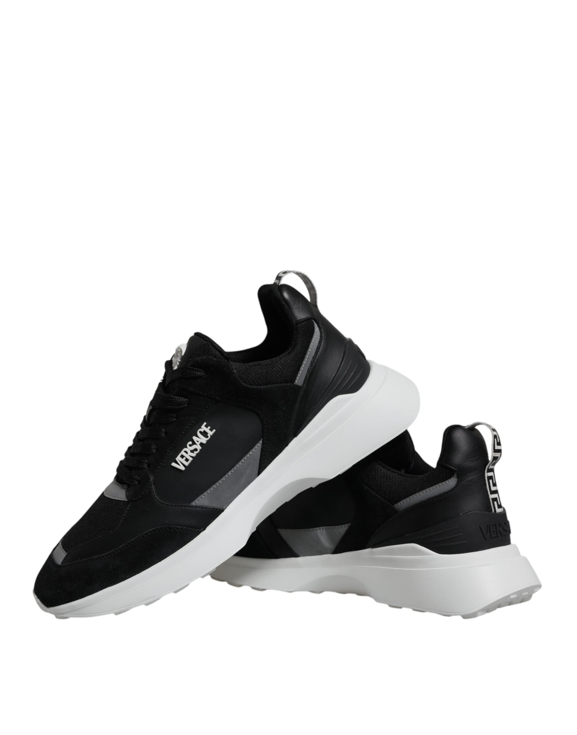 Black Synthetic Canvas Medusa Low-Top Sneakers by Versace