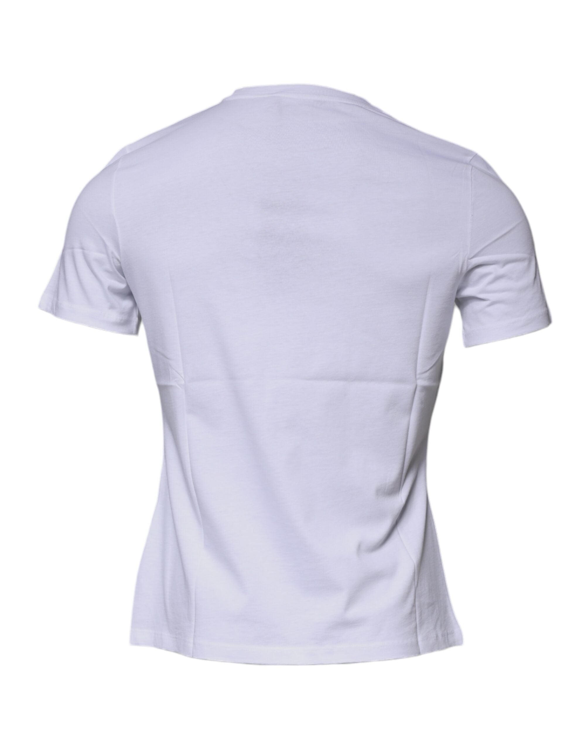 T-shirt en coton blanc à col rond et imprimé Méduse Versace