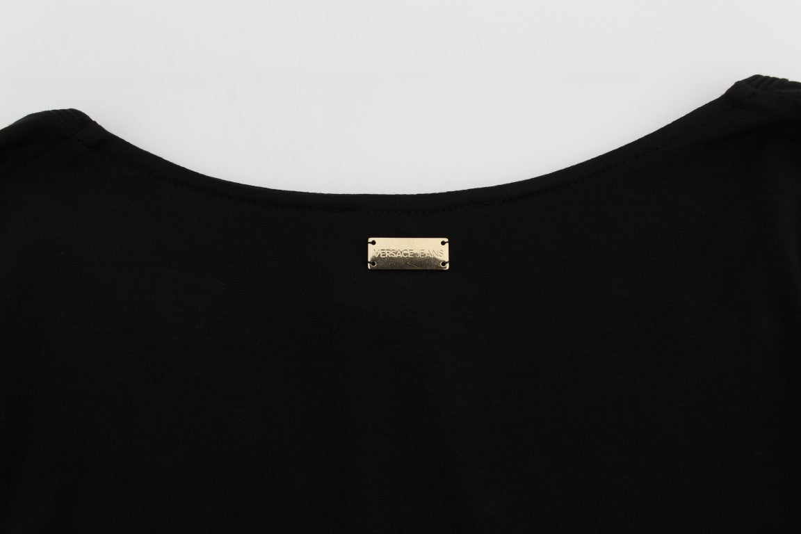 Pull noir extensible à manches longues