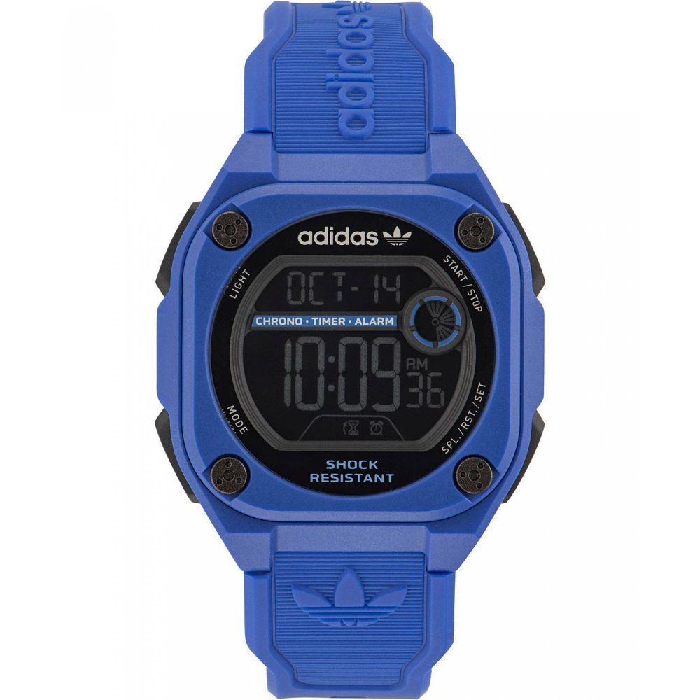 Blue Synthetic Digital Watch with Alarm and Chronograph