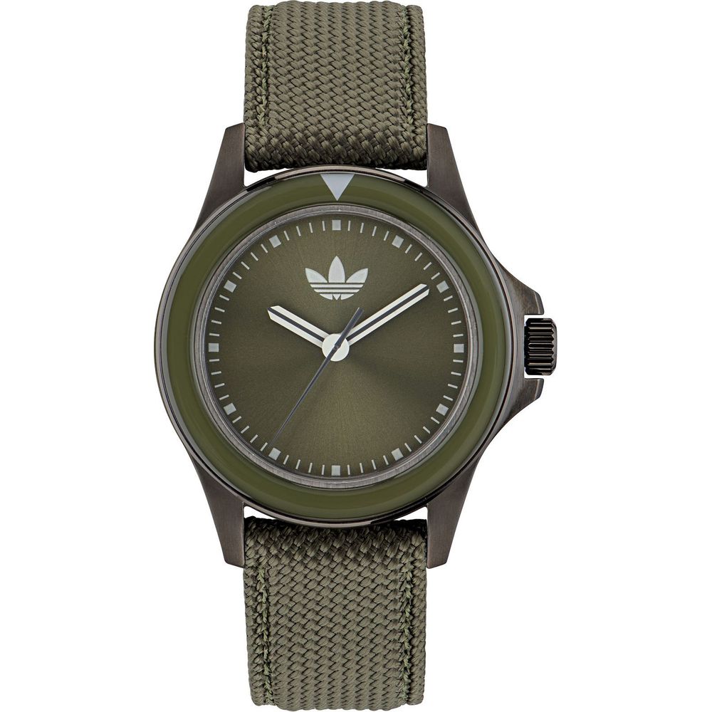 Green Fabric Dress Watch with Stainless Steel Case