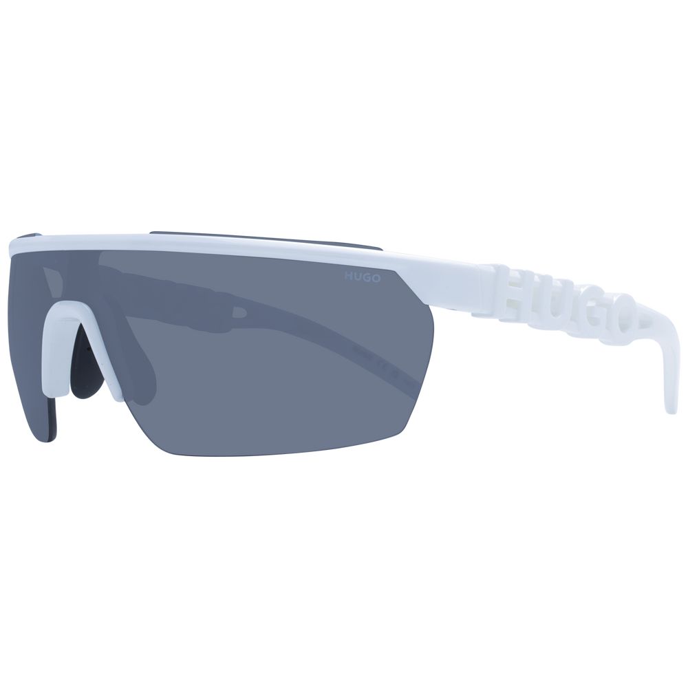 White Synthetic Sunglasses with Grey Lenses
