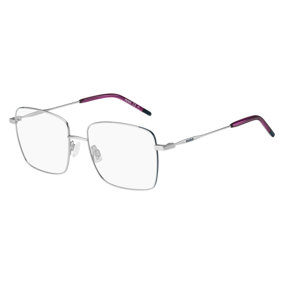 Matte Silver Glasses with Metal Frames