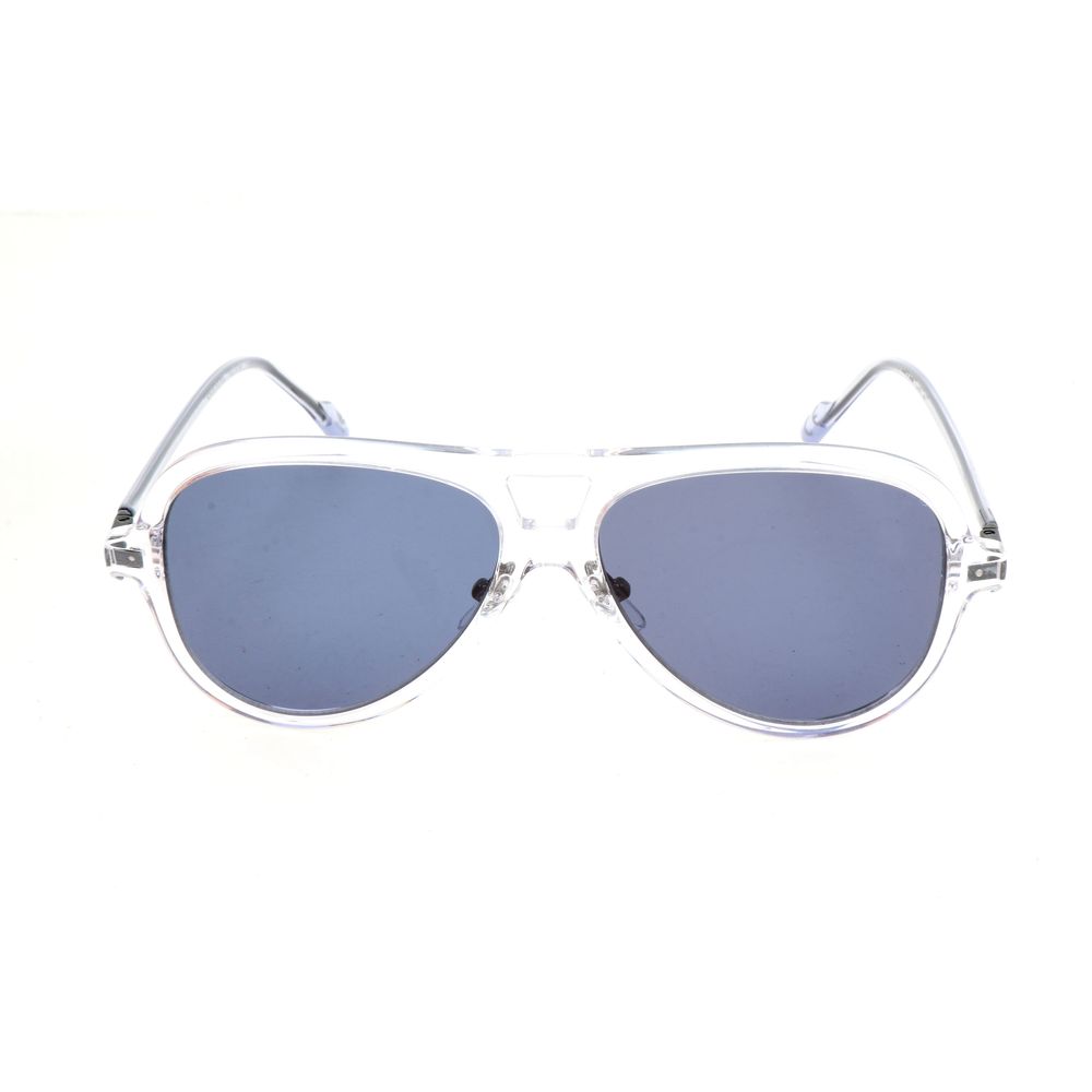 Transparent Synthetic Sunglasses with Blue Lens Filter