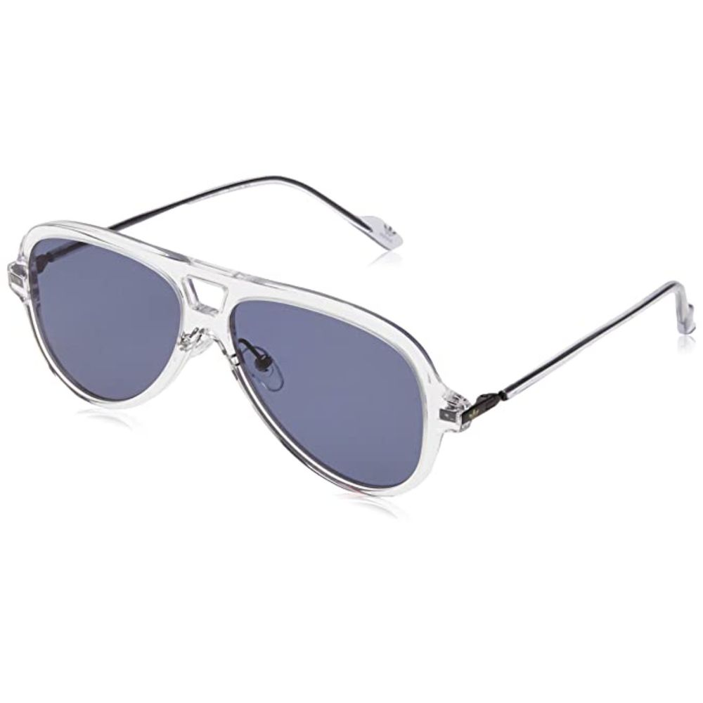 Transparent Synthetic Sunglasses with Blue Lens Filter