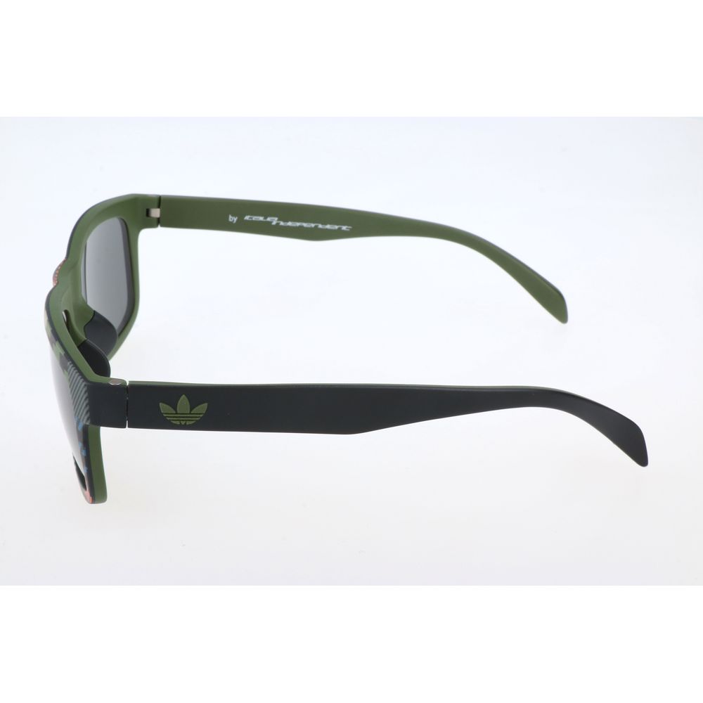 Black Green Camouflage Synthetic Sunglasses with Red Mirror Lens
