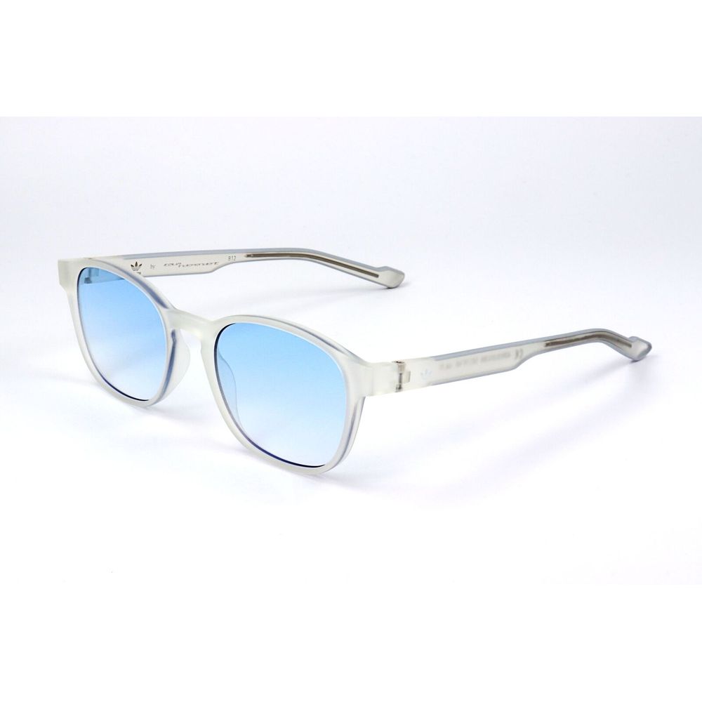 Transparent Synthetic Sunglasses with Gradient Blue Lens
