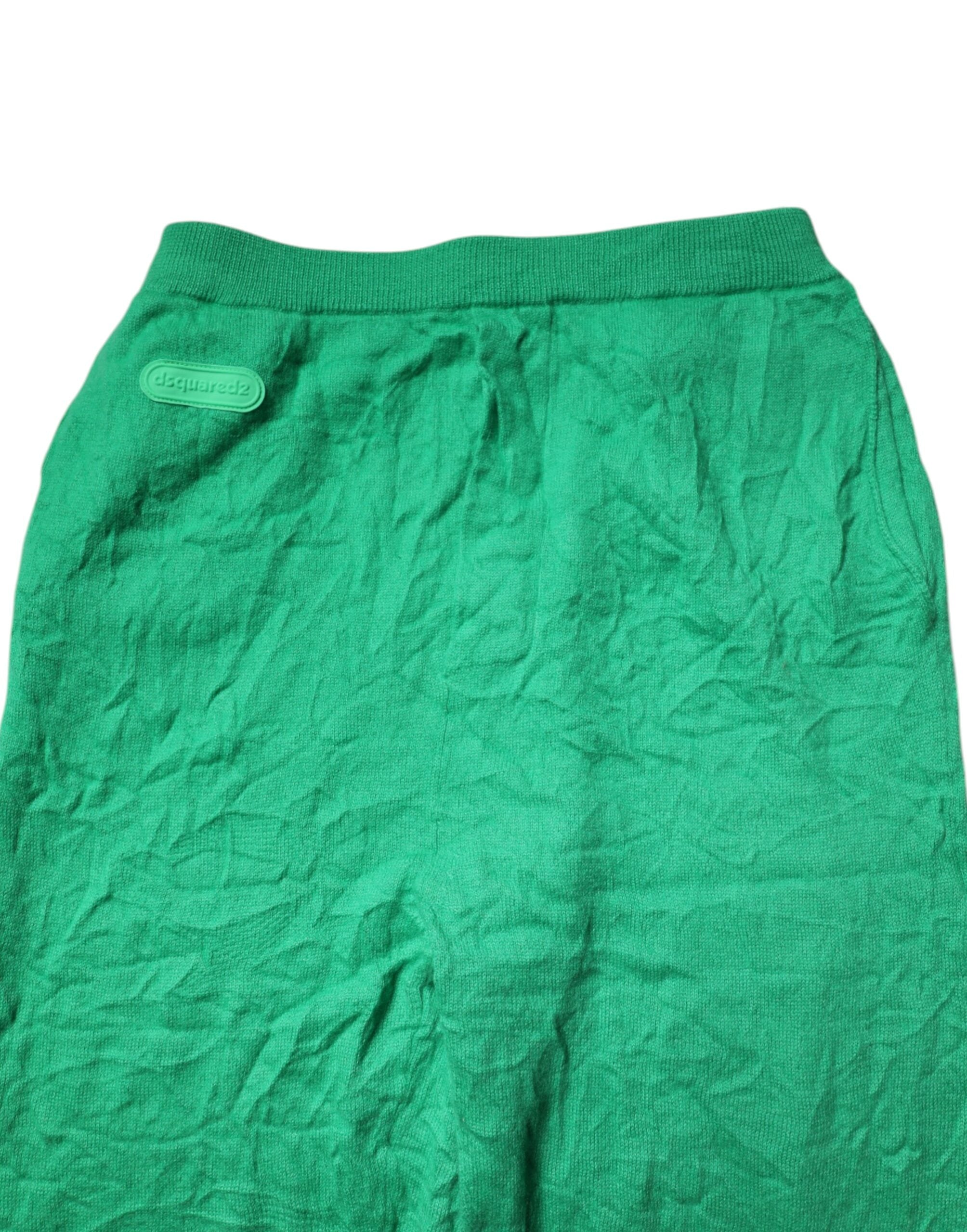 Green DSQUARED2 Jogger Pants with Stretch Fabric Waist