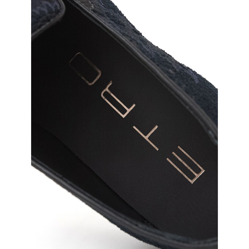 Mocassins en cuir bleu