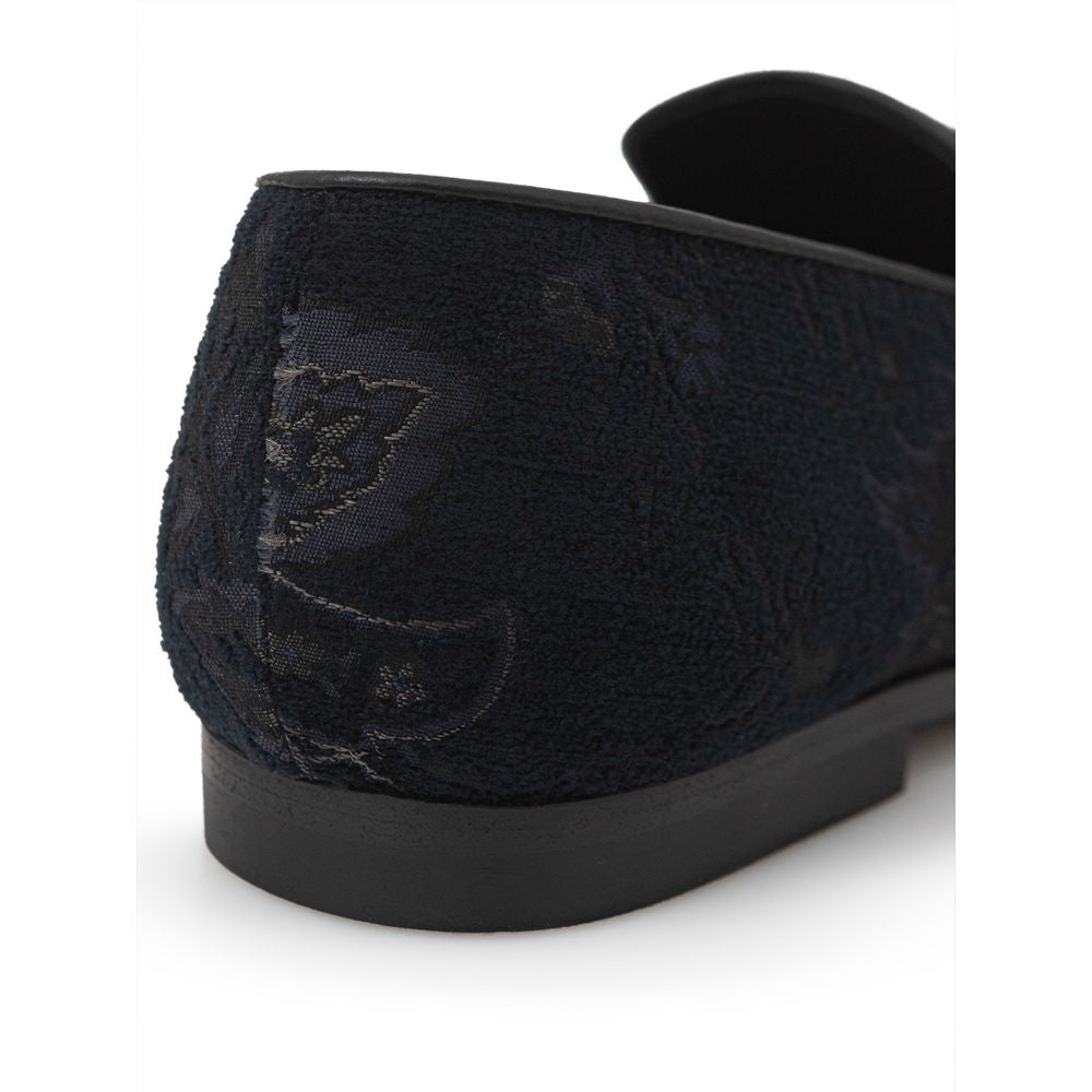 Mocassins en cuir bleu