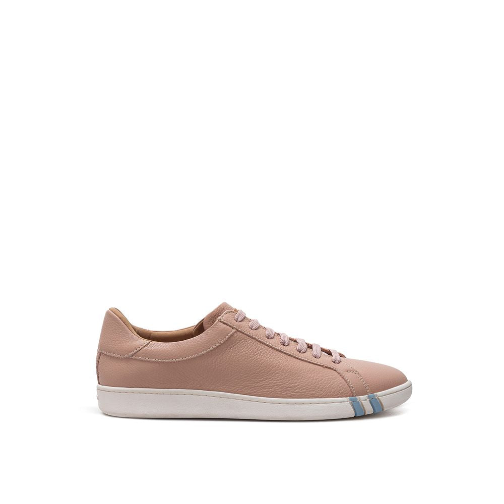 Baskets de sport en cuir rose