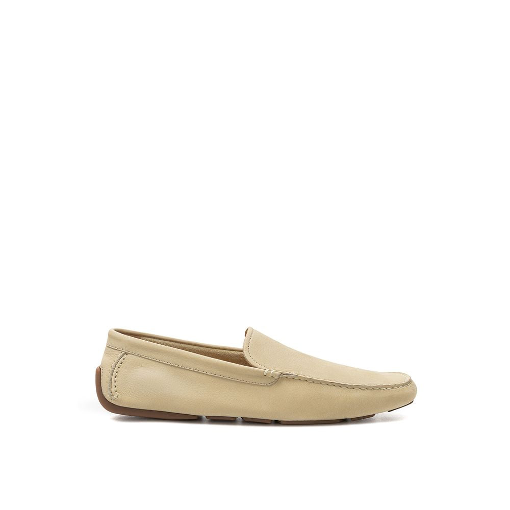 Mocassin en cuir beige