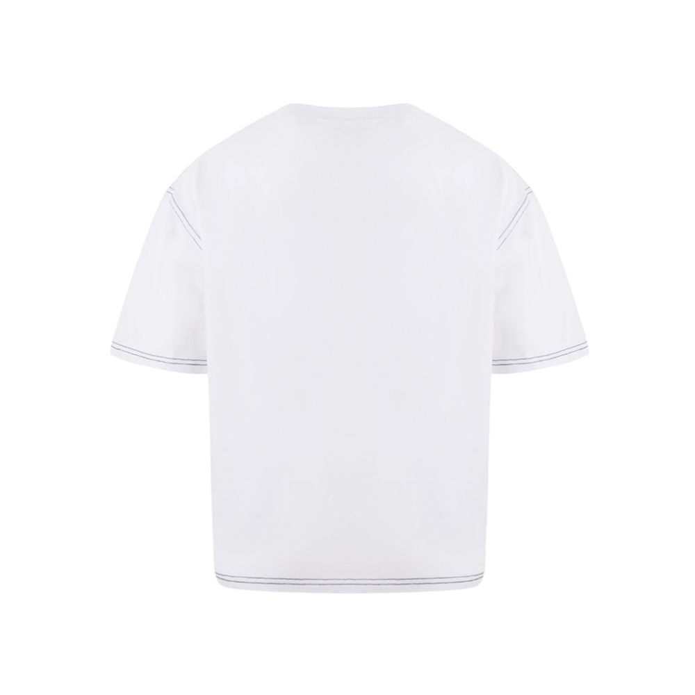 White Cotton T-Shirt with KenzoScope Print